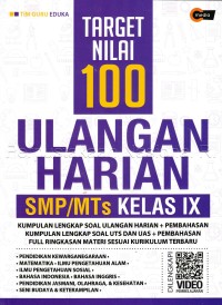 Image of Target nilai 100 ulangan harian SMP/ MTs kelas lX